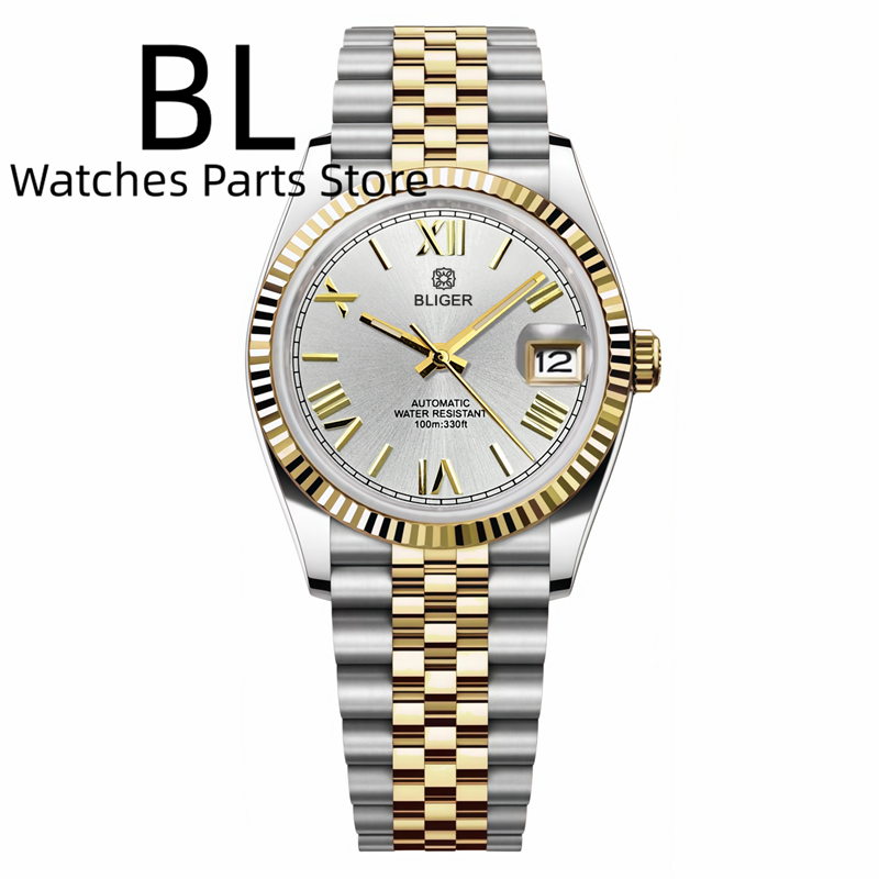 Rolex Watch Datejust - BLIGER 36mm39mm montre bicolore or NH35