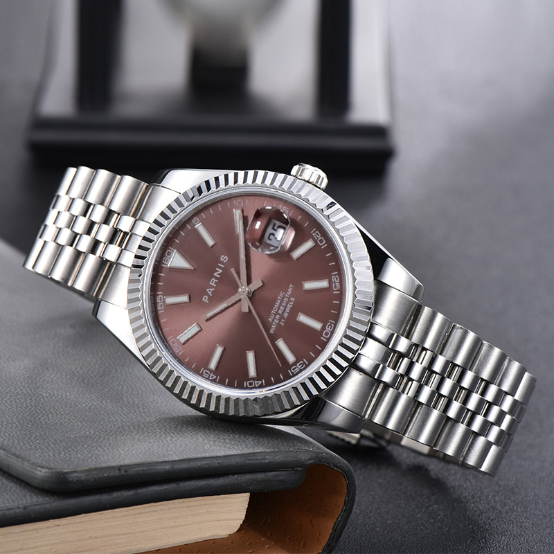 Mode Parnis 39.5mm cadran marr - Rolex Watch Datejust avis et prix