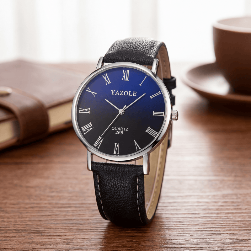 Montres à quartz minimalistes  - Leather Watch Band Men avis et prix