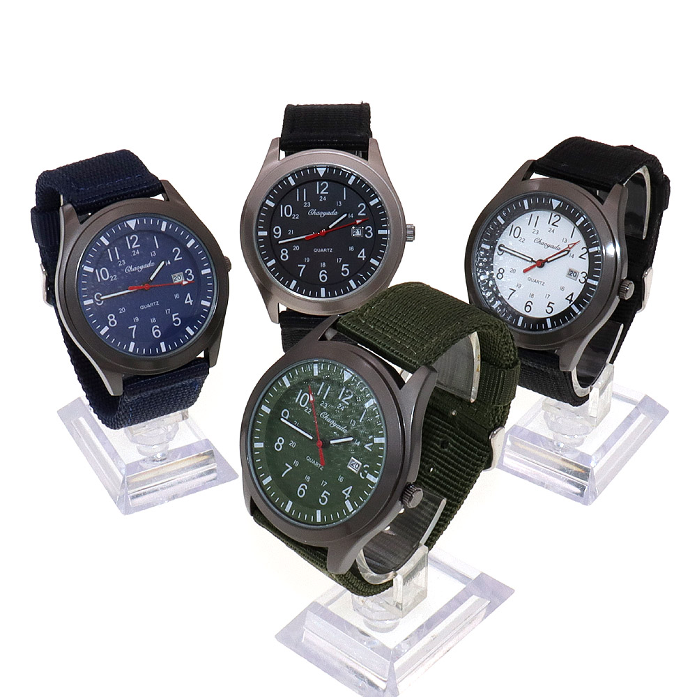 Montre à quartz de luxe pour h - Canvas Strap Watch avis et prix