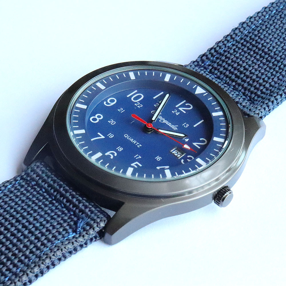Montre à quartz de luxe pour h - Canvas Strap Watch avis et prix