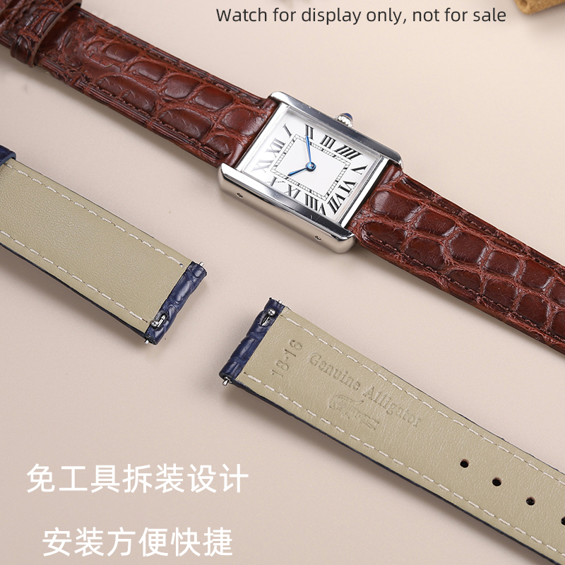 Bracelet en Cuir de Crocodile  - Cartier Watch Santos avis et prix