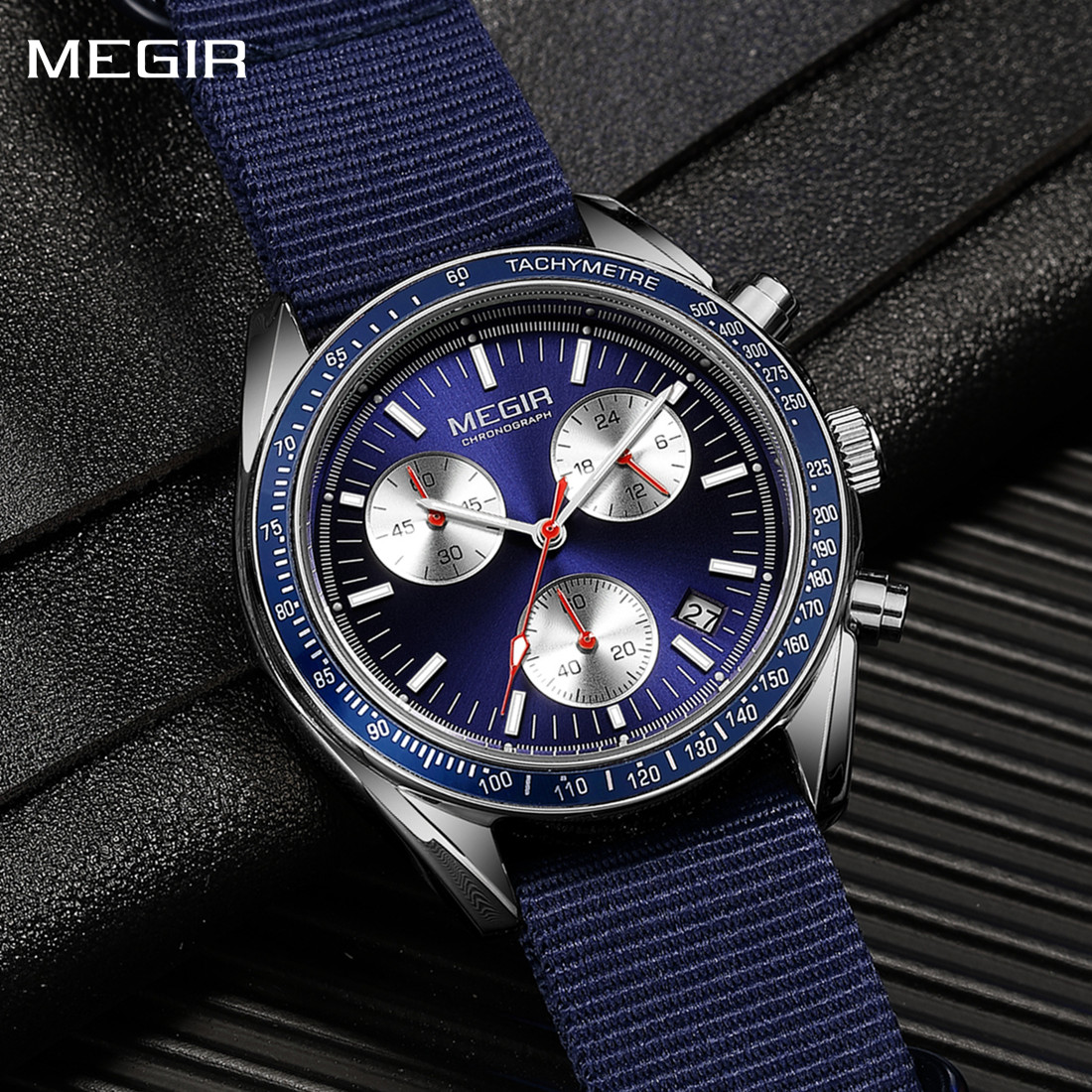 MEGIR chronographe toile brace - Canvas Strap Watch avis et prix