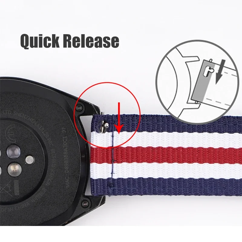 Bracelet en Nylon tissé 20mm 2 - Canvas Strap Watch avis et prix
